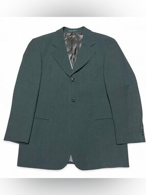 Hugo Boss Blazer Sport Coat Mens 40 R 100% Virgin Wool Dark Green Jacket